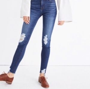 MADEWELL | 9" hi-rise distressed skinny jeans | 26
